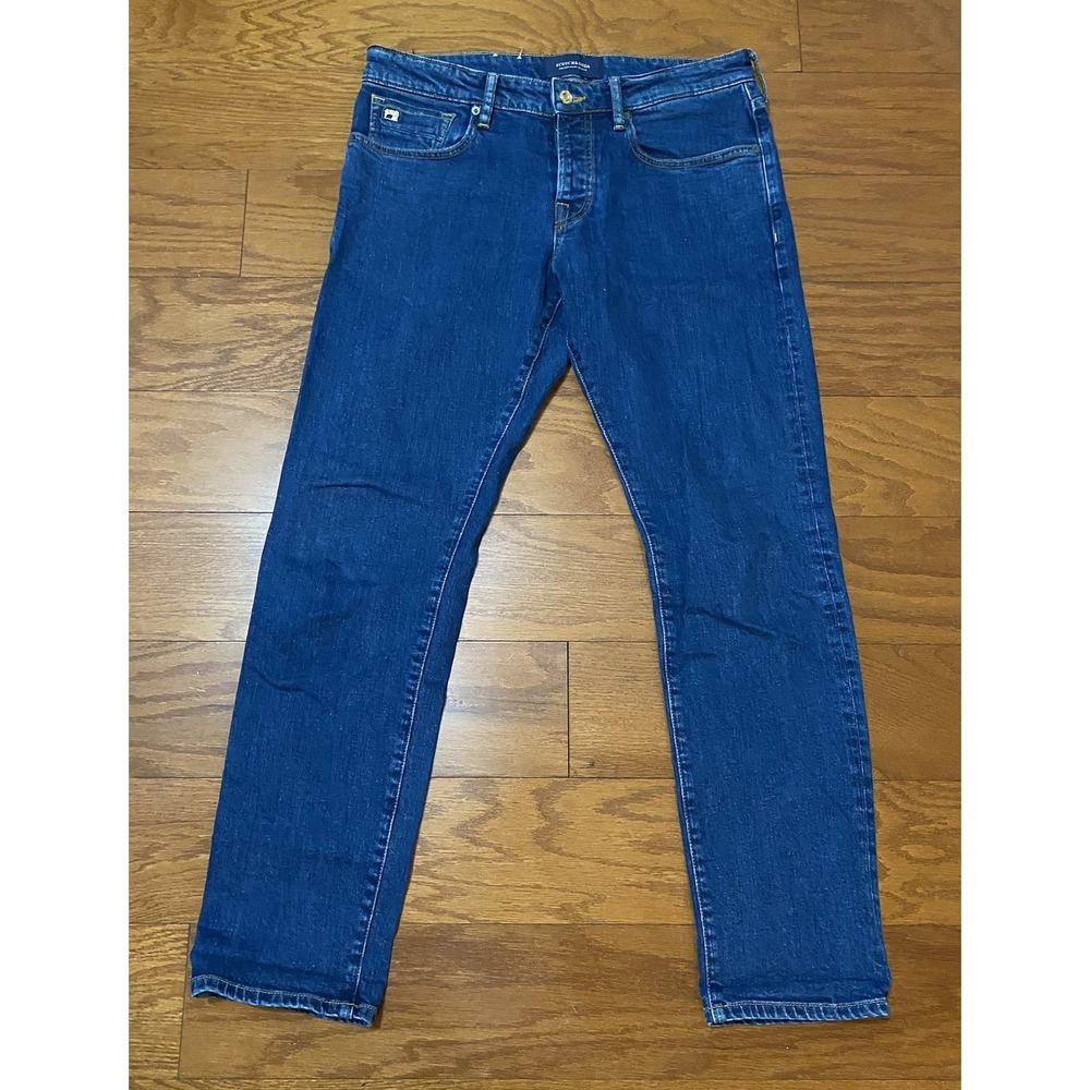 Scotch & Soda Mens Jeans 32x32 Blue Ralston Regular Straight Indigo Denim (32x30